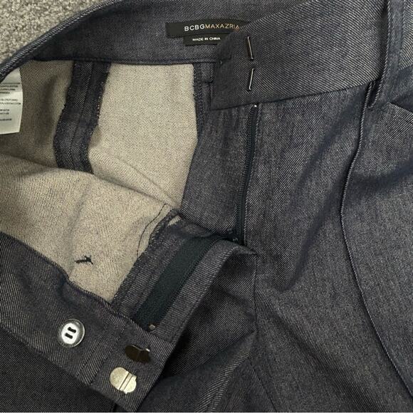 BCBGMaxAzria Slim Pants SZ 2 Grayish Blue Cotton Wool Blend Stretch Corpcore - Picture 6 of 11